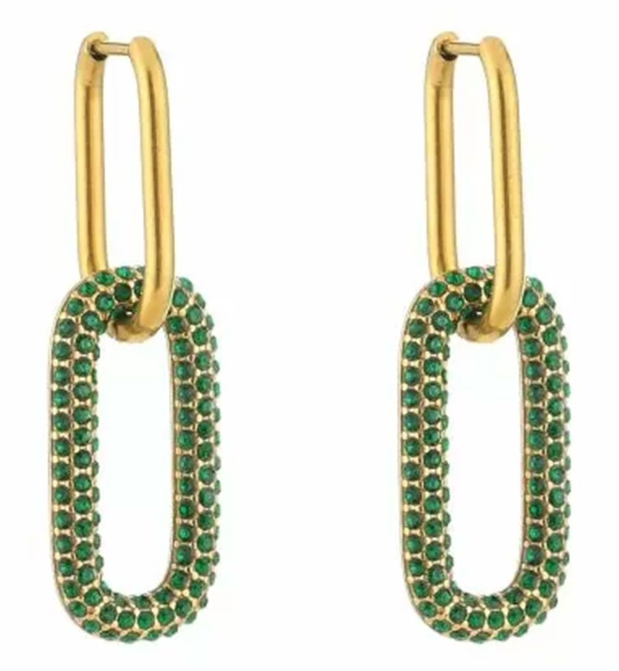 Accessoires Schijvens mode | Oorbellen Emerald