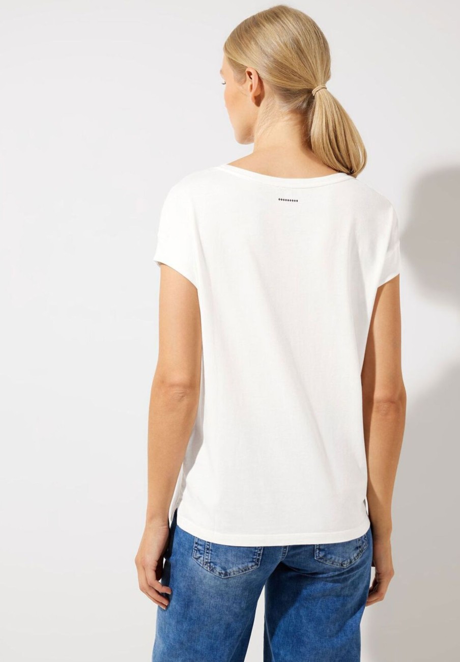 Kleding Street One | Street One T-Shirt Met Glinsterende Print