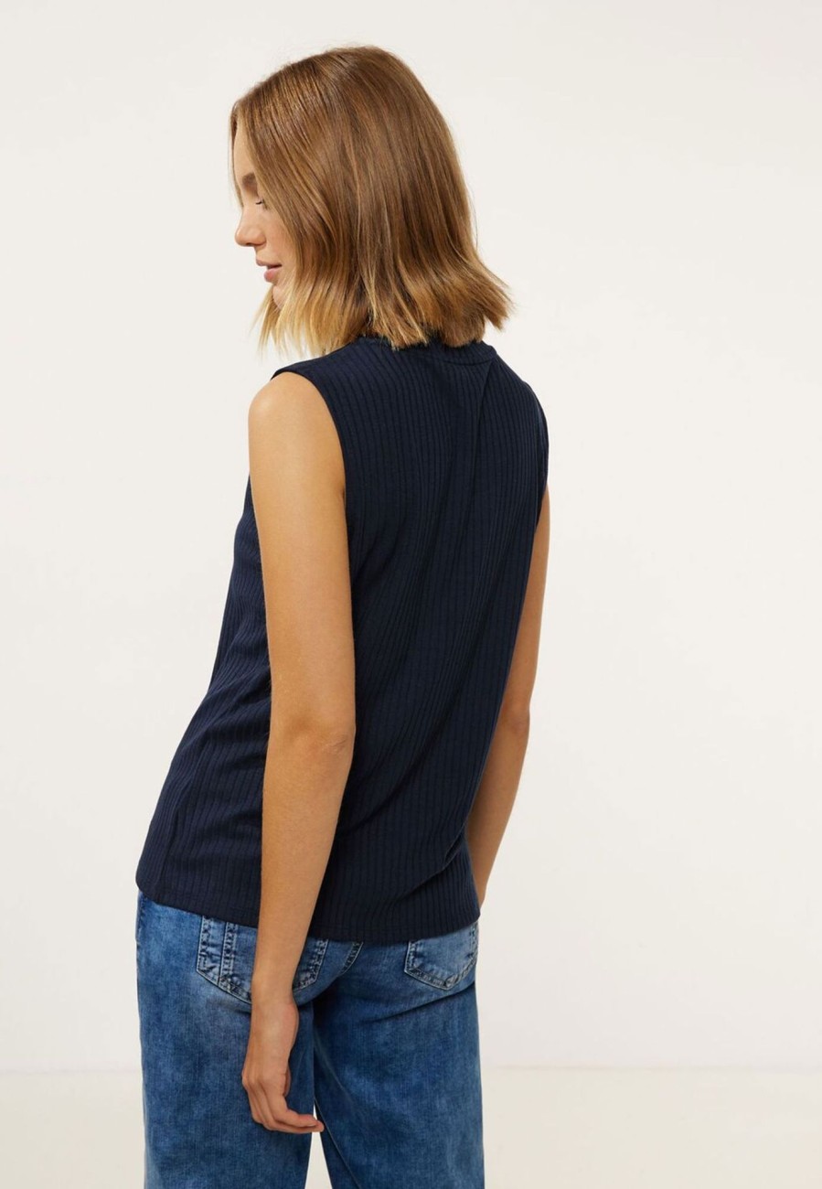 Kleding Street One | Street One Top Met Opstaande Kraag