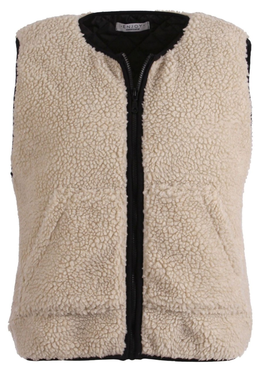 Kleding Enjoy Womenswear | Enjoy Gilet Teddy